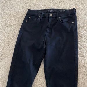 High waist black skinny jeans
